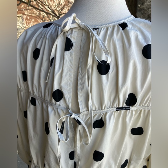 Polka Dot Long Sleeve Midi Dress (Sz L) - Picture 3 of 7